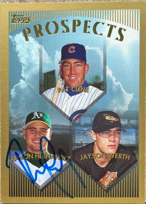 Ramon Hernandez Signed 1999 Topps Baseball Card - Oakland A's