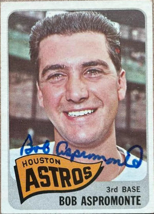 Bob Aspromonte Signed 1965 Topps Baseball Card - Houston Astros