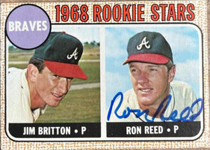 Ron Reed Signed 1968 Topps Baseball Card - Atlanta Braves