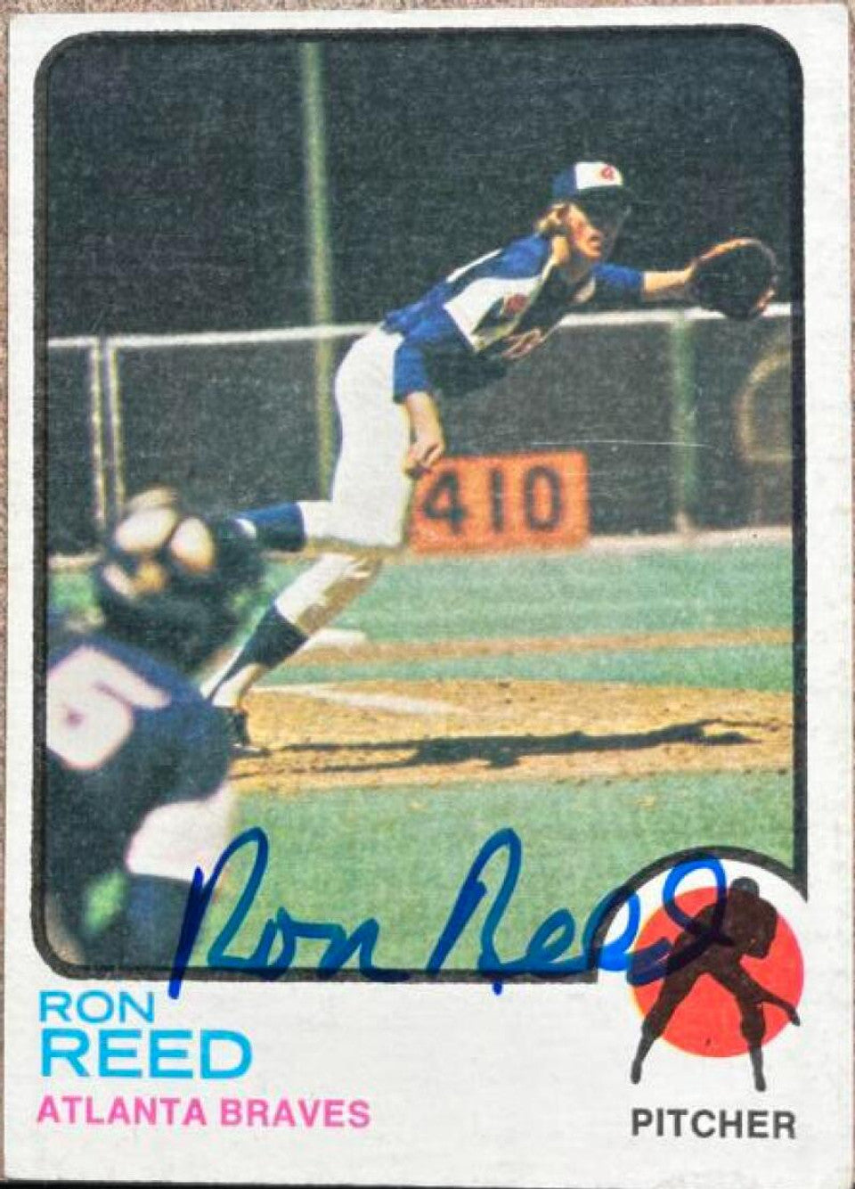 Ron Reed Signed 1973 Topps Baseball Card - Atlanta Braves