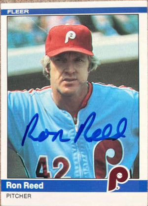 Ron Reed Signed 1984 Fleer Baseball Card - Philadelphia Phillies