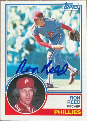 Ron Reed Signed 1983 Topps Baseball Card - Philadelphia Phillies