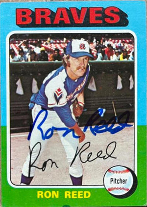 Ron Reed Signed 1975 Topps Mini Baseball Card - Atlanta Braves