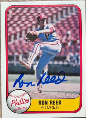 Ron Reed Signed 1981 Fleer Baseball Card - Philadelphia Phillies