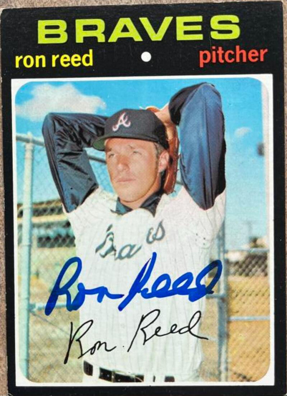 Ron Reed Signed 1971 Topps Baseball Card - Atlanta Braves