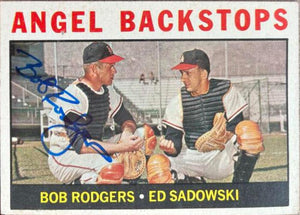 ボブ "バック" ロジャース サイン入り 1964 トップスベースボール カード - ロサンゼルス エンゼルス #61