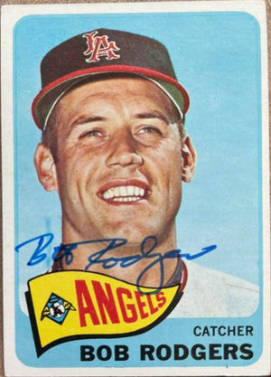 ボブ "バック" ロジャース サイン入り 1965 トップスベースボール カード - ロサンゼルス エンゼルス