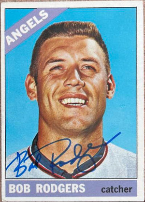 ボブ "バック" ロジャース サイン入り 1966 トップスベースボール カード - ロサンゼルス エンゼルス