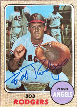 Bob "Buck" Rodgers Signed 1968 Topps Baseball Card - California Angels