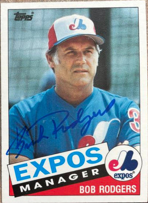 Bob "Buck" Rodgers Signed 1985 Topps Traded Baseball Card - Montreal Expos