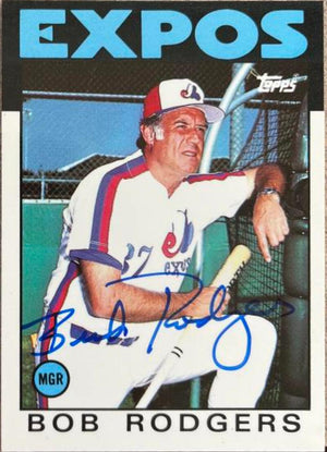 Bob "Buck" Rodgers Signed 1986 Topps Tiffany Baseball Card - Montreal Expos