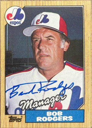 Bob "Buck" Rodgers Signed 1987 Topps Baseball Card - Montreal Expos