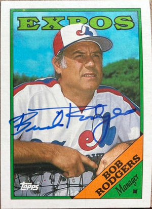 Bob "Buck" Rodgers Signed 1988 Topps Baseball Card - Montreal Expos