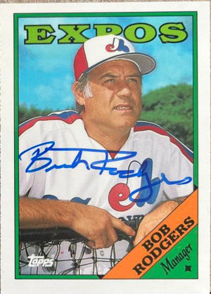 Bob "Buck" Rodgers Signed 1988 Topps Tiffany Baseball Card - Montreal Expos