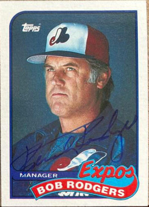Bob "Buck" Rodgers Signed 1989 Topps Baseball Card - Montreal Expos