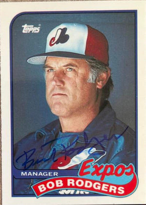 Bob "Buck" Rodgers Signed 1989 Topps Tiffany Baseball Card - Montreal Expos