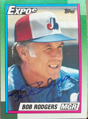 Bob "Buck" Rodgers Signed 1990 Topps Baseball Card - Montreal Expos
