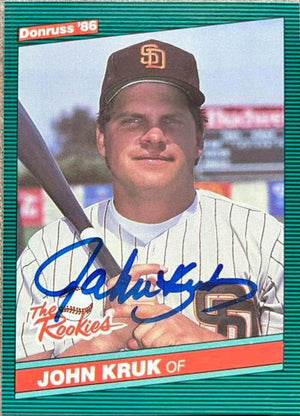 ジョン・クルック サイン入り 1986 ドンラス・ルーキーズ ベースボールカード - サンディエゴ・パドレス
