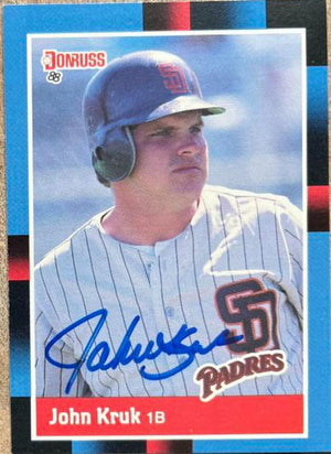 ジョン・クルック サイン入り 1988 ドンラス ベースボールカード - サンディエゴ・パドレス