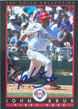 John Kruk Signed 1993 Barry Colla All-Star Game Baseball Card - Philadelphia Phillies