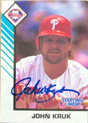 John Kruk Signed 1993 Starting Lineup Baseball Card - Philadelphia Phillies