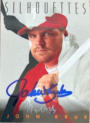 John Kruk Signed 1993 Studio Silhouettes Baseball Card - Philadelphia Phillies