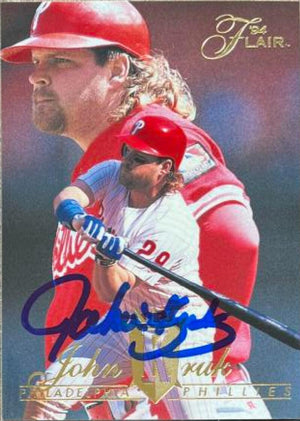 John Kruk Signed 1994 Flair Baseball Card - Philadelphia Phillies