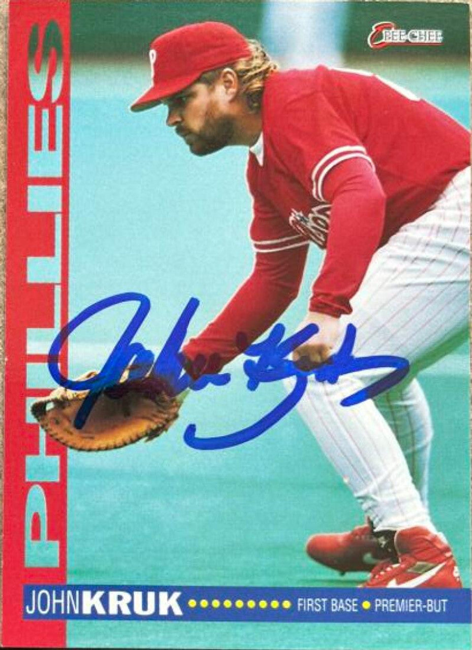 John Kruk Signed 1994 O-Pee-Chee Baseball Card - Philadelphia Phillies