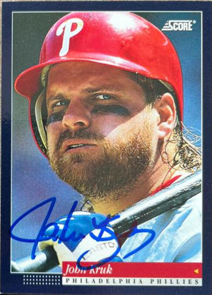 John Kruk Signed 1994 Score Baseball Card - Philadelphia Phillies