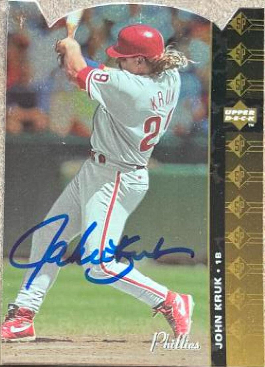 John Kruk Signed 1994 SP Die Cut Baseball Card - Philadelphia Phillies