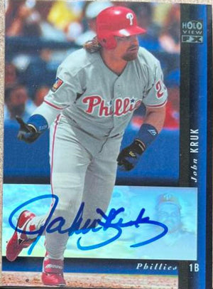 John Kruk Signed 1994 SP Holoview Blue Baseball Card - Philadelphia Phillies