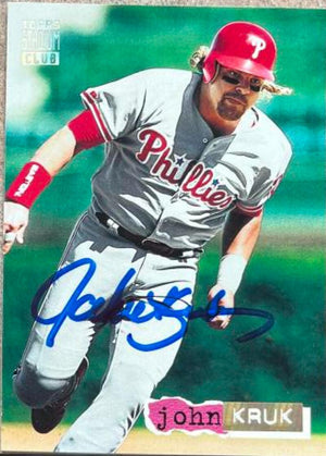 John Kruk Signed 1994 Stadium Club Golden Rainbow Baseball Card - Philadelphia Phillies