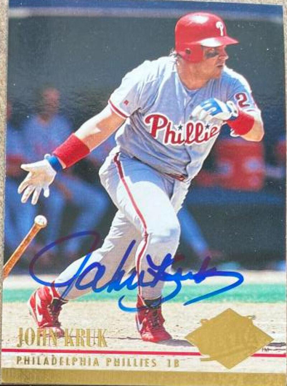 John Kruk Signed 1994 Fleer Ultra Baseball Card - Philadelphia Phillies