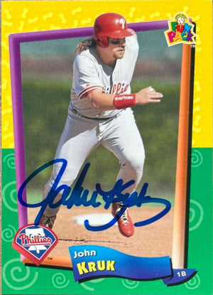 John Kruk Signed 1994 Upper Deck Fun Pack Baseball Card - Philadelphia Phillies #120