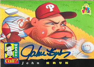 John Kruk Signed 1994 Upper Deck Fun Pack Baseball Card - Philadelphia Phillies #214
