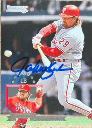 John Kruk Signed 1995 Donruss Baseball Card - Philadelphia Phillies