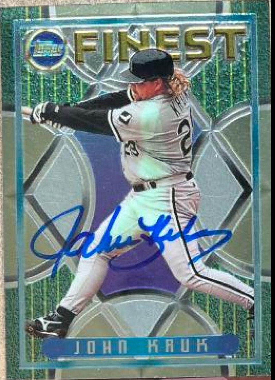 John Kruk Signed 1995 Topps Finest Baseball Card - Chicago White Sox