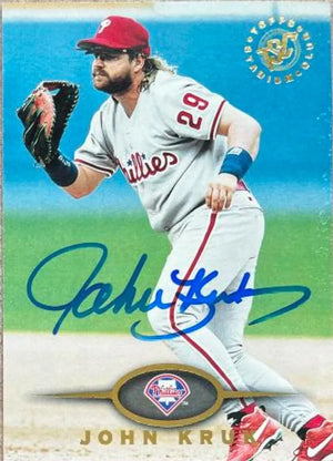 John Kruk Signed 1995 Stadium Club Baseball Card - Philadelphia Phillies