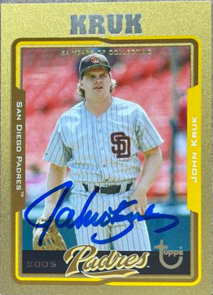 John Kruk Signed 2005 Topps Retired Signature Gold Baseball Card - San Diego Padres