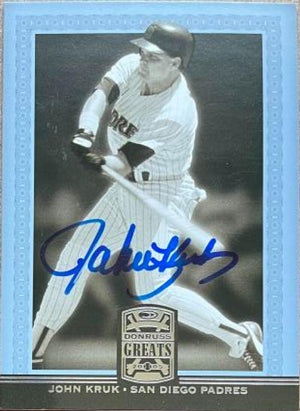 John Kruk Signed 2005 Donruss Greats Baseball Card - San Diego Padres