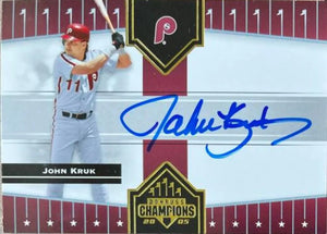 John Kruk Signed 2005 Donruss Champions Baseball Card - Philadelphia Phillies