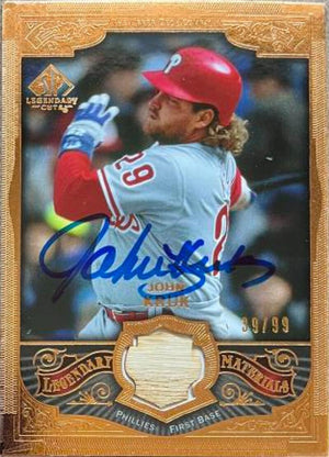 John Kruk Signed 2006 SP Legendary Cuts Bronze Baseball Card - Philadelphia Phillies