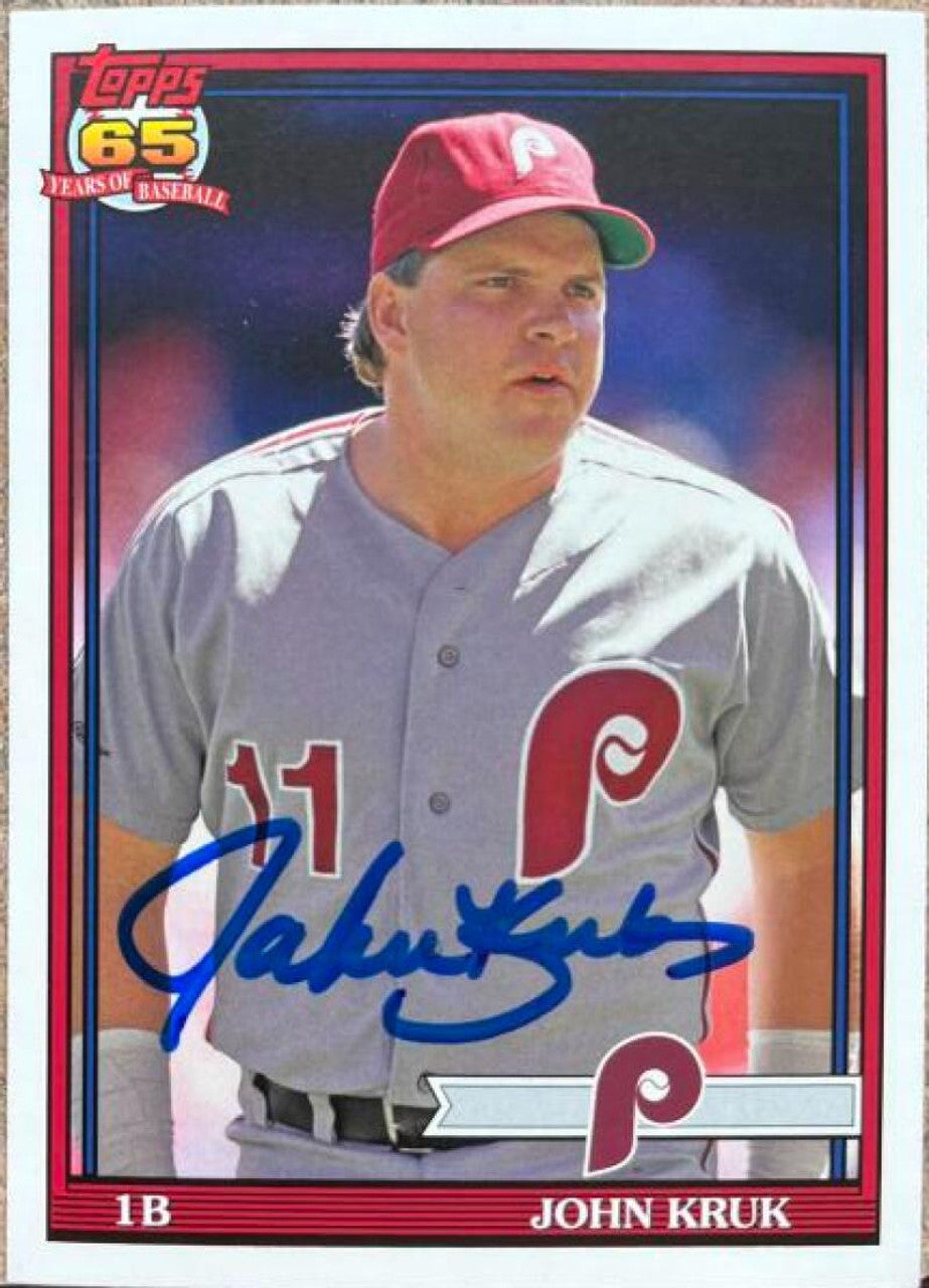 John Kruk Signed 2016 Topps Archives Baseball Card - Philadelphia Phillies