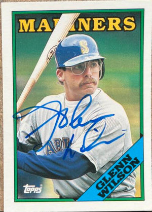 Glenn Wilson Signed 1988 Topps Traded Baseball Card - Seattle Mariners