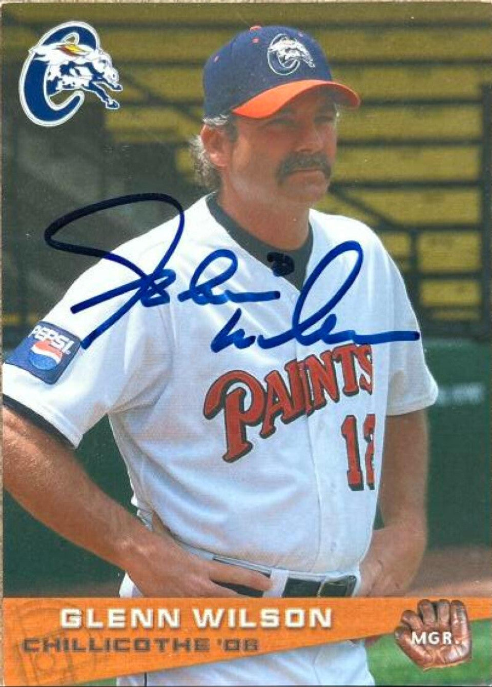 Glenn Wilson Signed 2005 Grandstand Baseball Card - Chillicothe Paints