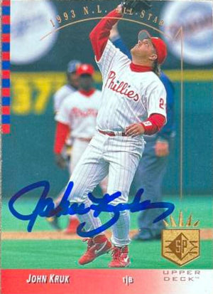 John Kruk Signed 1993 SP Baseball Card - Philadelphia Phillies