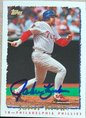 John Kruk Signed 1995 Topps Baseball Card - Philadelphia Phillies