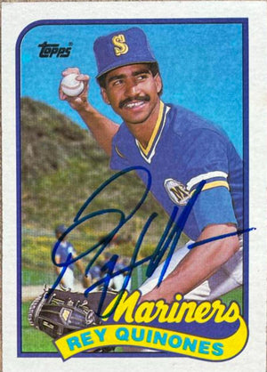Rey Quinones Signed 1989 Topps Baseball Card - Seattle Mariners