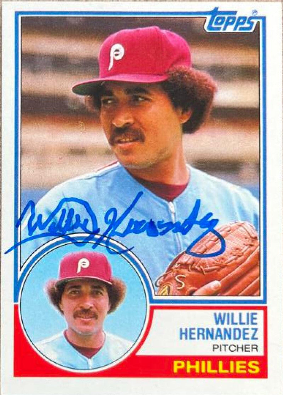 Willie Hernandez Signed 1983 Topps Traded Baseball Card - Philadelphia Phillies