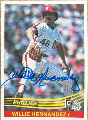 Willie Hernandez Signed 1984 Donruss Baseball Card - Philadelphia Phillies